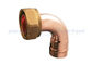 22X3/4” revisten la alimentación del extremo derecho/los adaptadores métricos del hilo con cobre del cilindro de la curva para la CA