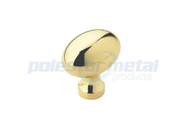 Los botones y las manijas del gabinete/pulieron el botón oval moderno del gabinete de la aleación de cobre amarillo del cinc