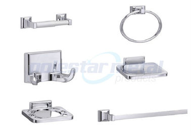 Los accesorios del hardware del cuarto de baño del ISO, 6 PC pulieron el sistema del hardware del baño de cromo