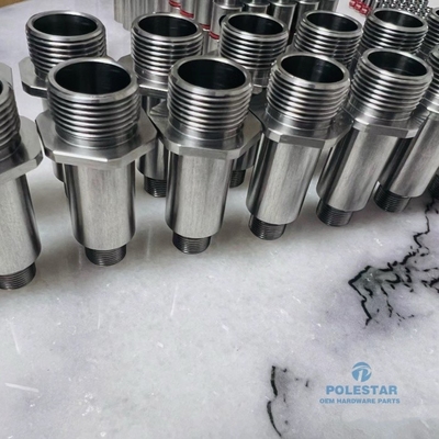 SUS316 Stainless Steel Precision Components External Thread Pagoda Joint CNC Machined Turned Connector For Fuel Pump Rod