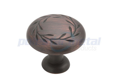 1 1/4" Cabinet Handles And Knobs Gilded Bronze Zinc Alloy Mushroom Cabinet Knobs